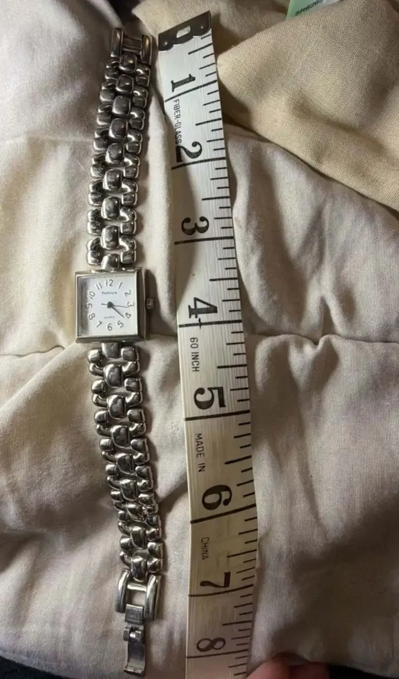 Vintage Y2K Silver Tone Bracelet Watch Women’s Fashion Jewelry Not Working